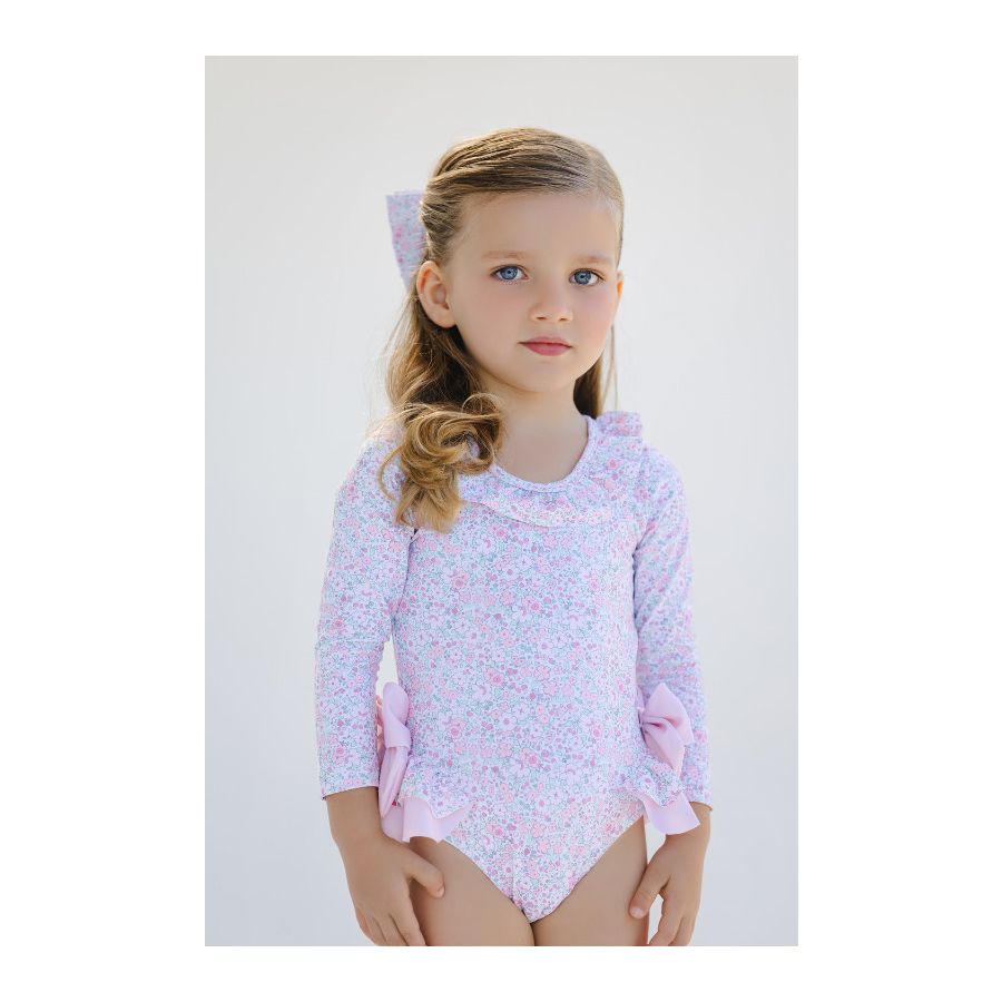 Sal & Pimenta Pink Ditsy Floral Rashguard