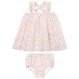 Minnow Antique Floral Flutter Tank Bloomer Set