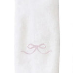 Weezie  Burp Cloth- White with Bow Icon (Pair)