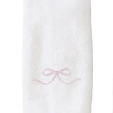 Weezie  Burp Cloth- White with Bow Icon (Pair)