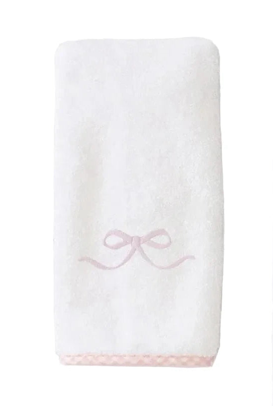 Weezie  Burp Cloth- White with Bow Icon (Pair)