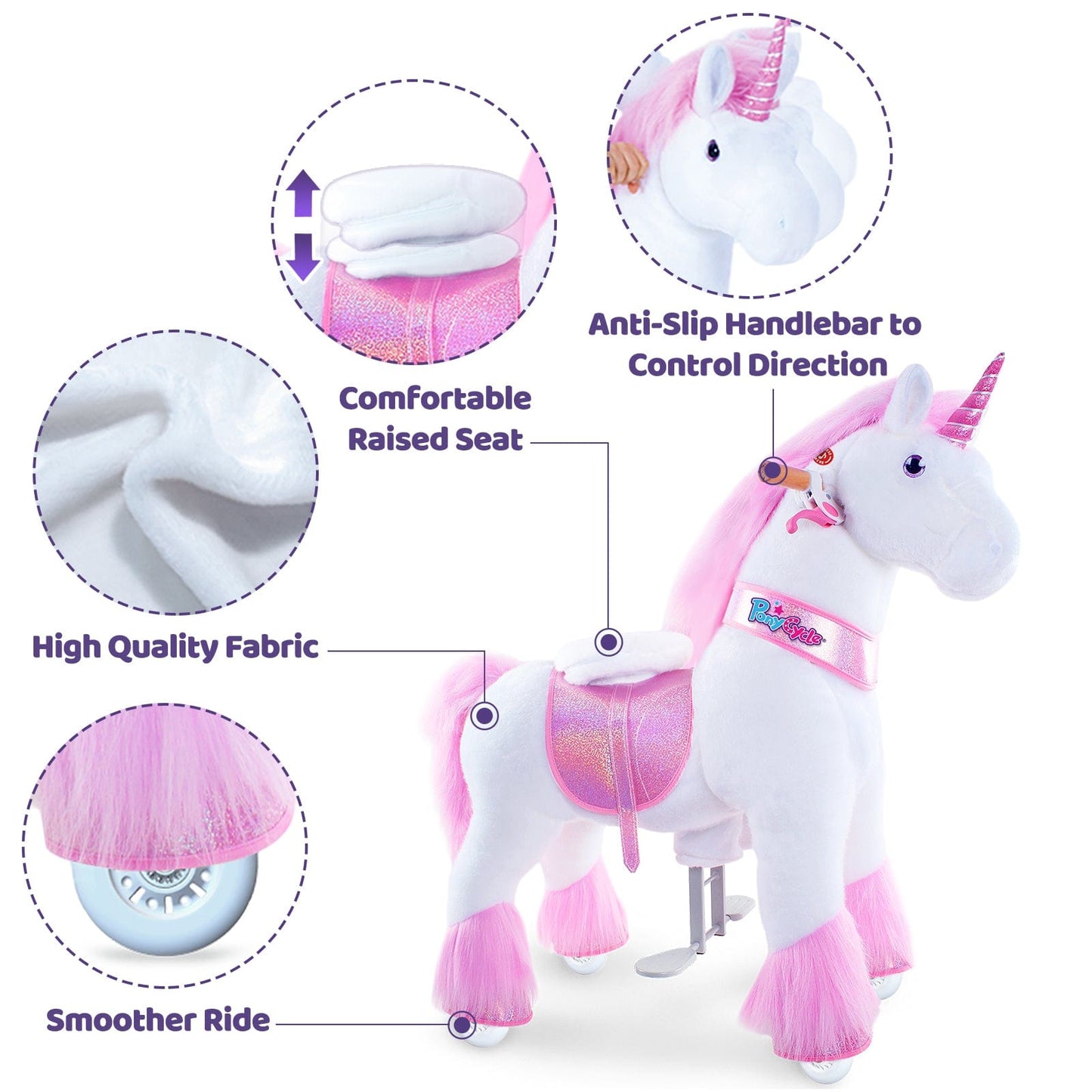 Model U® Ride-On Unicorn Age 3-4 Pink