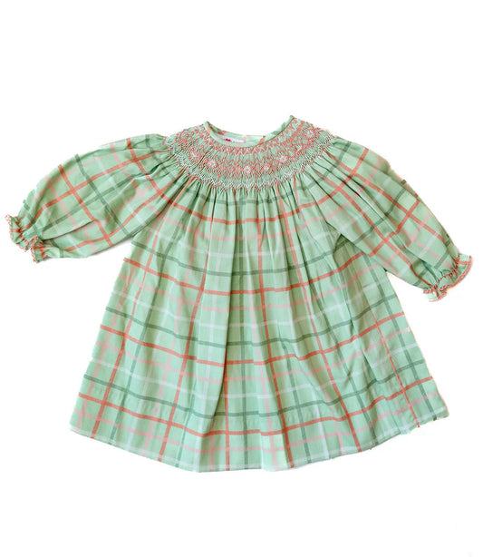 Ruth and Ralph Christmas Plaid Smocked Helen Dress