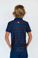 Navy and Maroon Plaid Polo