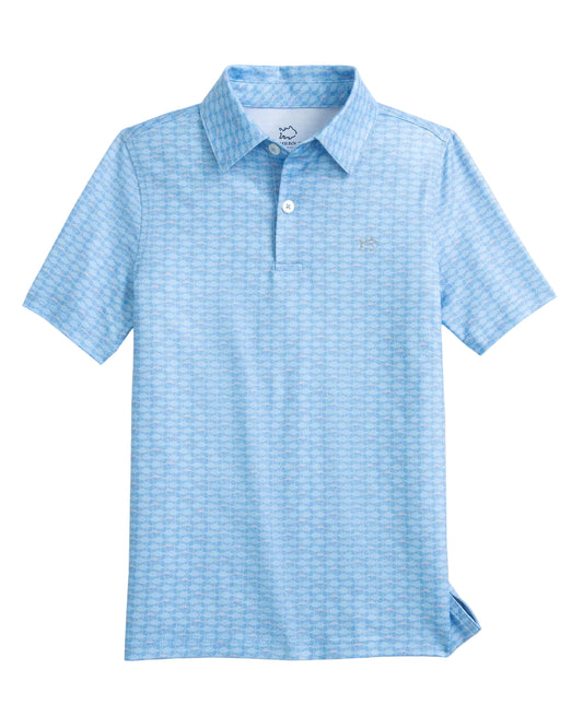 Southern Tide Driver Skipping Jacks Performance Polo- Ocean Channel