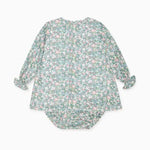 La Coqueta Green Floral Belia Baby Girl Smocked Set