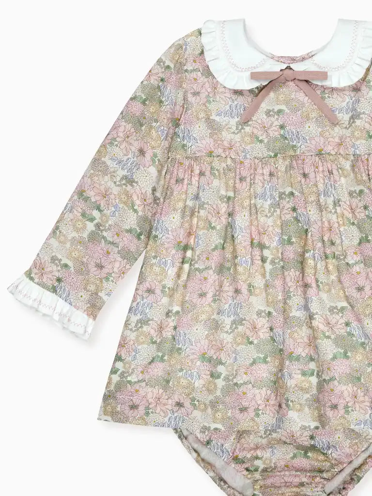 La Coqueta Pink Floral Laura Baby Girl Set