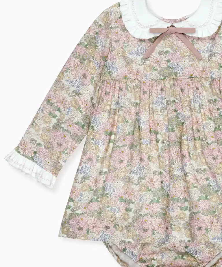 La Coqueta Pink Floral Laura Baby Girl Set