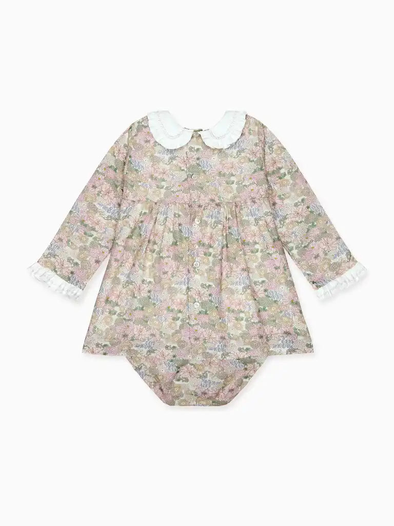 La Coqueta Pink Floral Laura Baby Girl Set