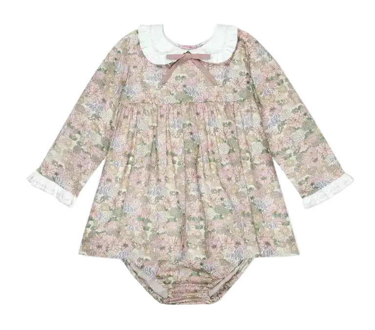 La Coqueta Pink Floral Laura Baby Girl Set