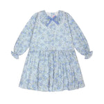 La Coqueta Blue Floral Maribela Girl Drop Waist Dress