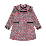 La Coqueta Alita Navy Floral Girl Empire Dress
