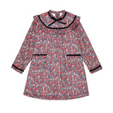 La Coqueta Alita Navy Floral Girl Empire Dress