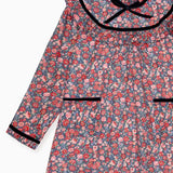 La Coqueta Alita Navy Floral Girl Empire Dress