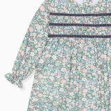 La Coqueta Green Floral Belia Baby Girl Smocked Set