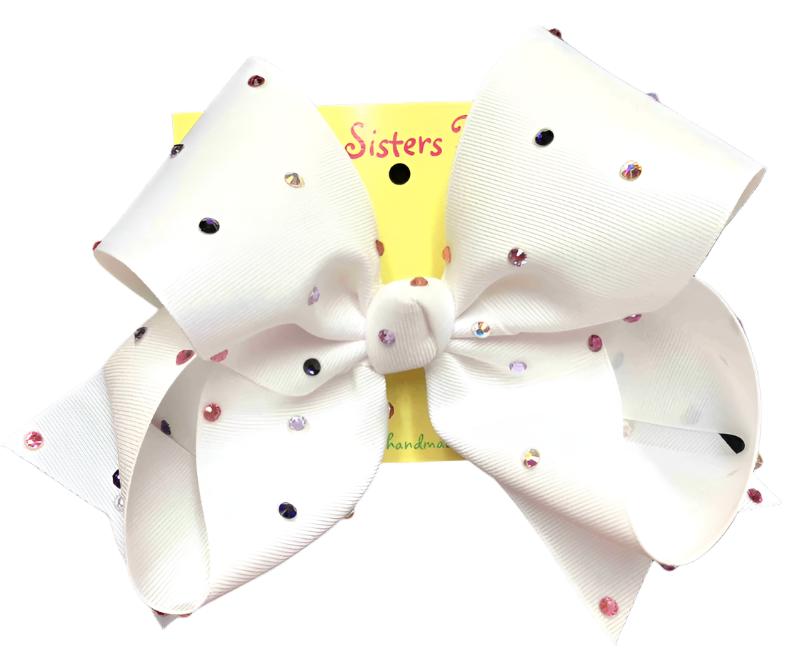 Two Sisters Bows Princess Multi Crystal Large Bow