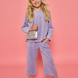 Palazzo Pants- Lavender Velour