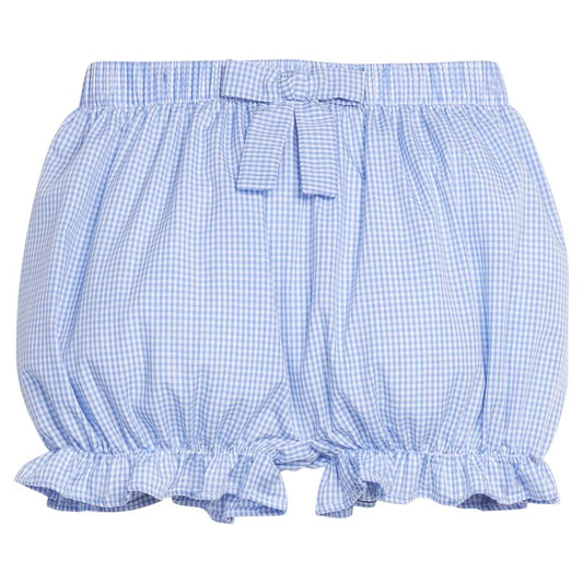 Little English Bow Bloomer - Royal Mini Gingham