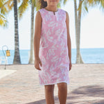 Little English Pocket Shift Dress- Pink Havana