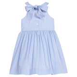 Bow Back Annie Dress- Royal Mini Gingham