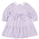 Florence Eiseman Stripe Knit Dress With Embroidered Flowers