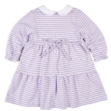Florence Eiseman Stripe Knit Dress With Embroidered Flowers