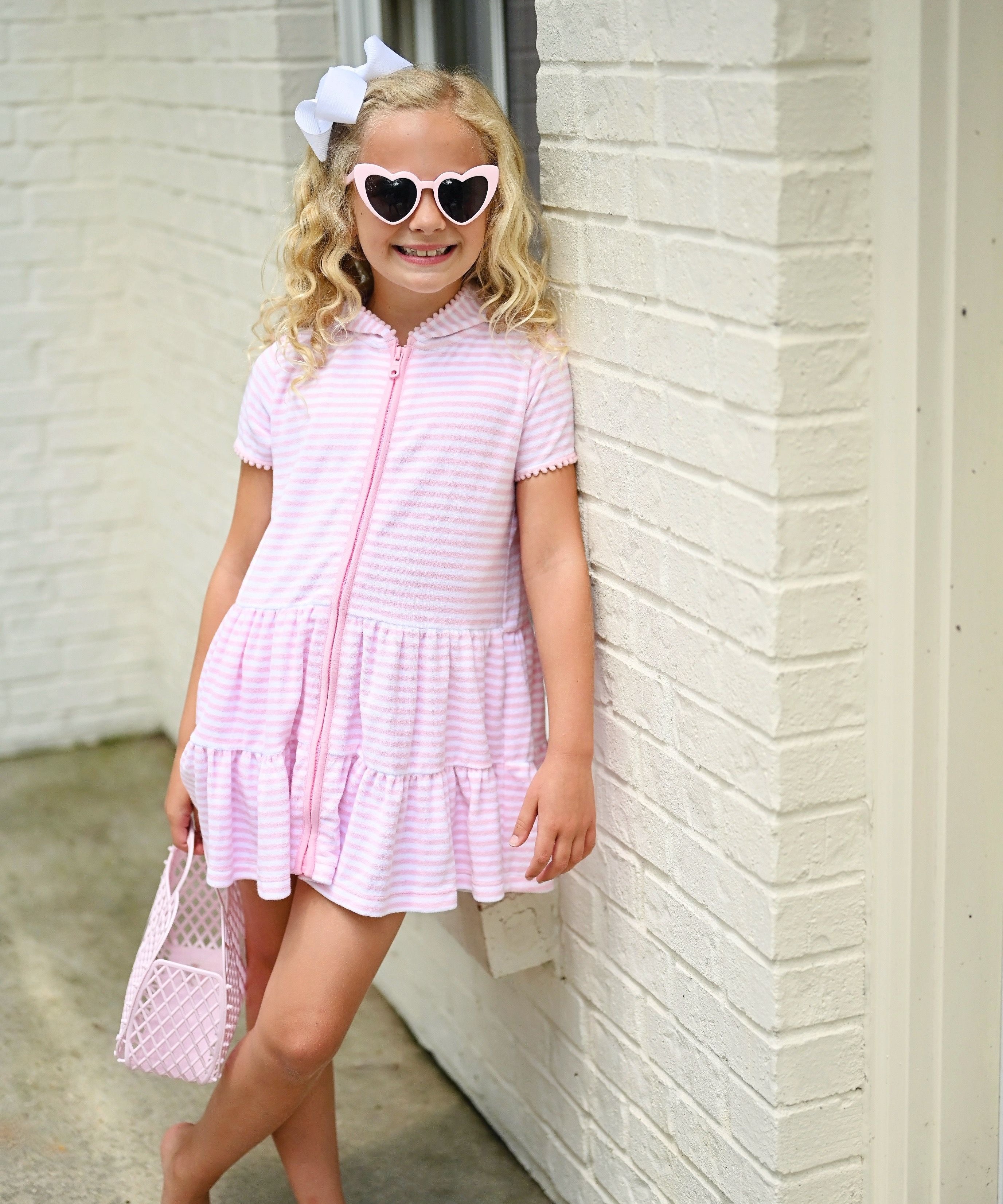 Pink Terrycloth Coverup
