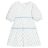 BISBY Madaket Dress- Blue Tulip Block Print