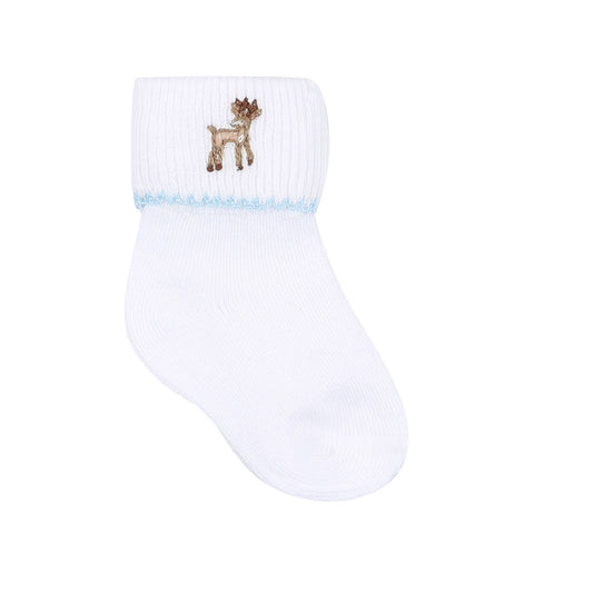 Baby Buck Embroidered Socks