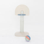 Children's basketball hoop and ball set on a white background