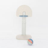 Children's basketball hoop and ball set on a white background