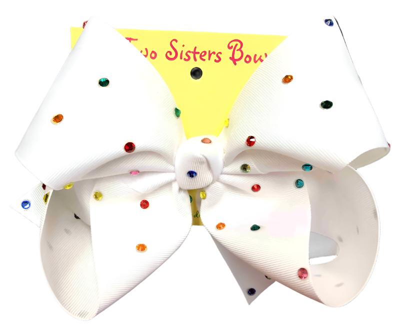 Two Sisters Bows Rainbow Multi Crystal Large Bow