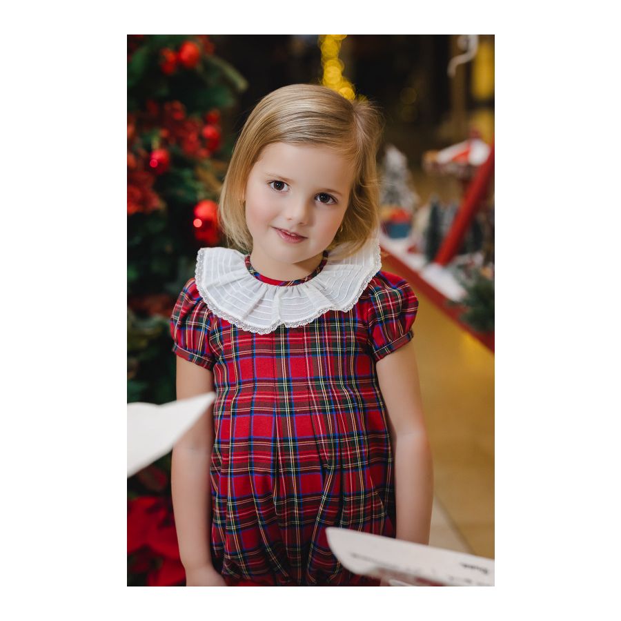 Sal and Pimenta Christmas Magic Tartan Romper