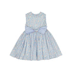Antionette Paris Olympe Floral Blue Sleeveless Smocked Dress