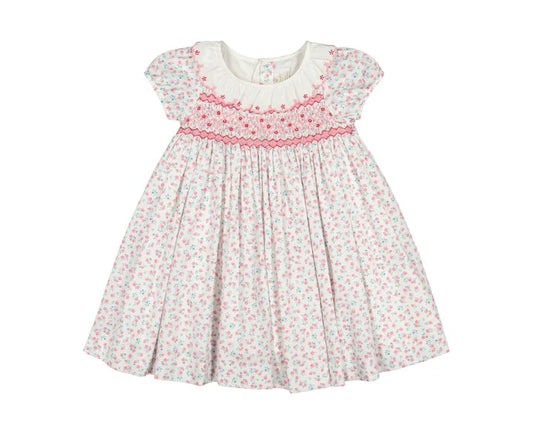 Antionette Paris Isadora Floral Pink Short Puff Dress