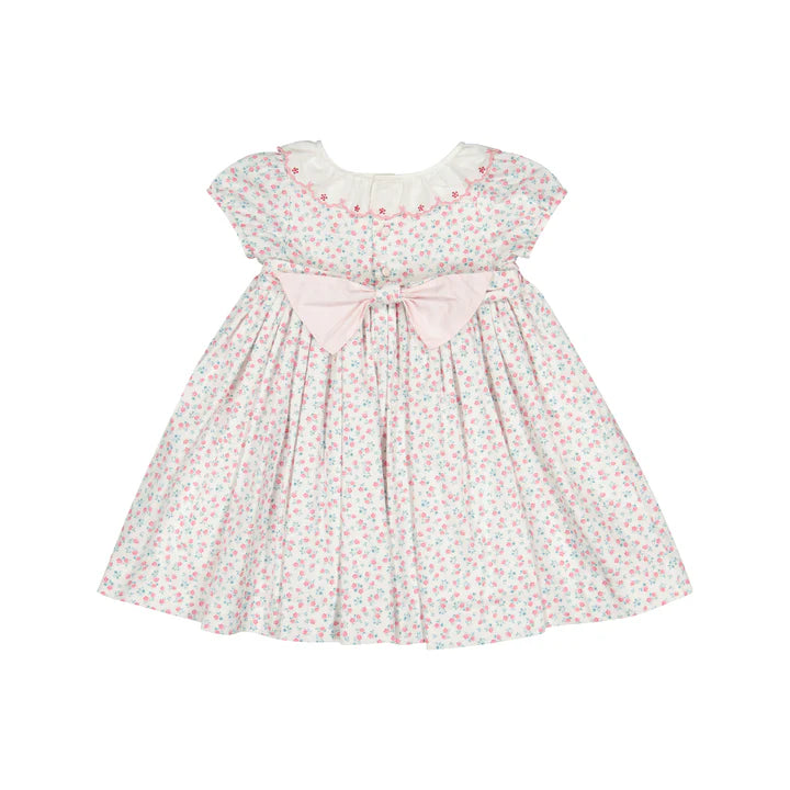Antionette Paris Isadora Floral Pink Short Puff Dress