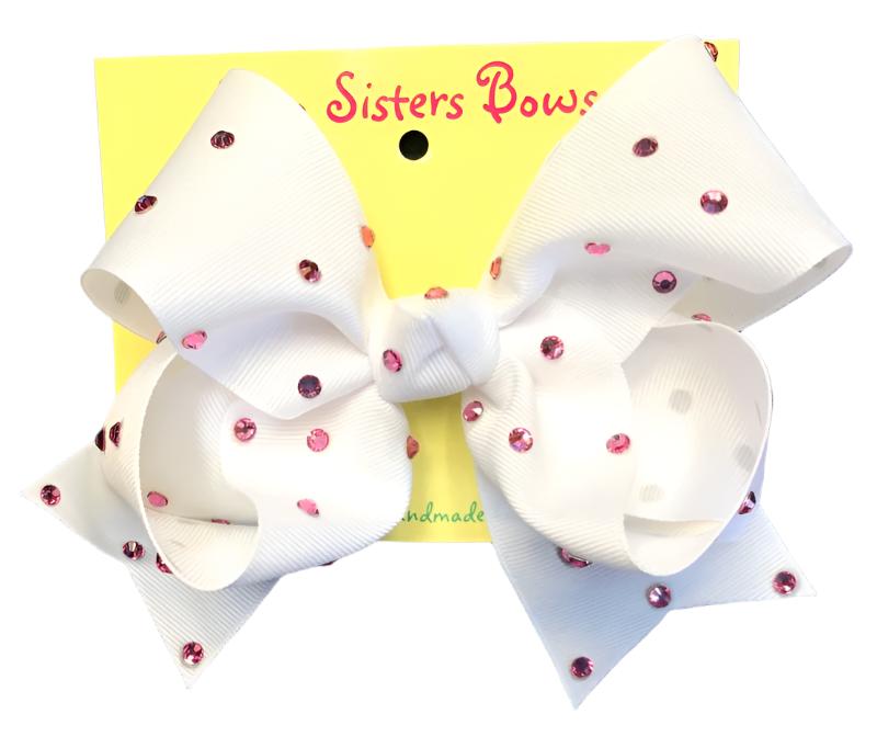 Two Sisters Bows Rose Crystal Large Bow