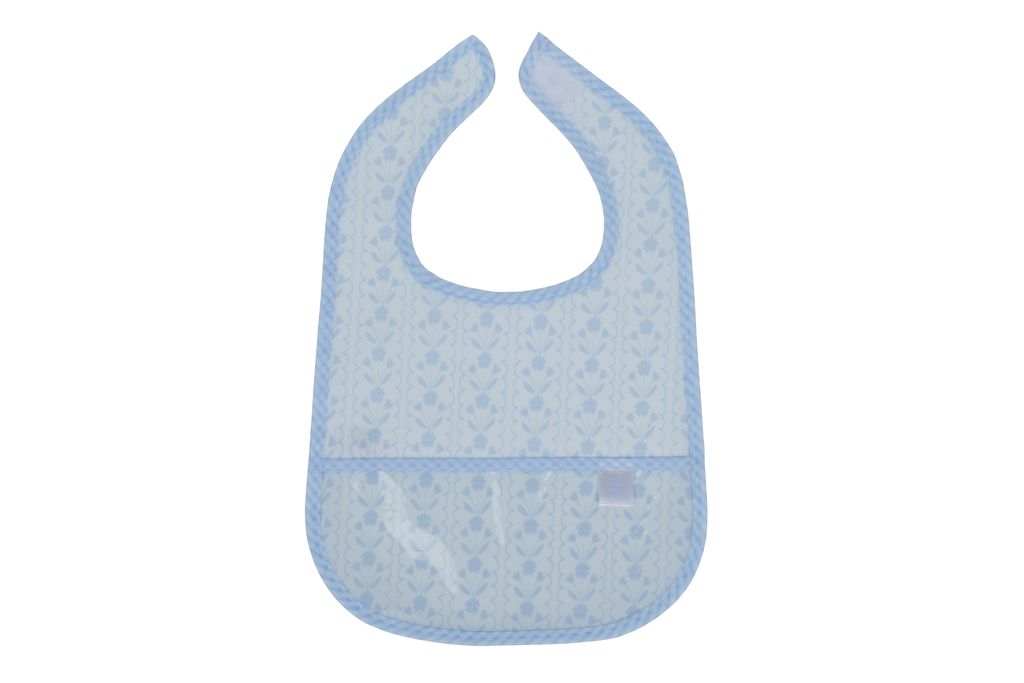 Apple of My Isla The Wipe It Bib- Bluebell Floral