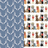 Lila and Hayes James Boys' Underwear Set - Rustic Antlers and Western Pups