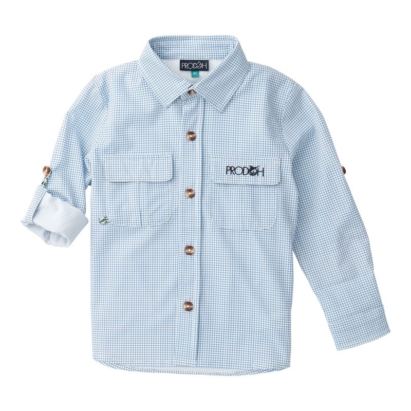Prodoh Founders Fishing Shirt - Navy Peony Surfside Plaid
