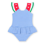Florence Eiseman Seersucker Swimsuit With Watermelon