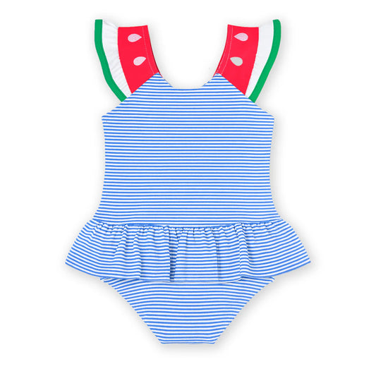 Florence Eiseman Seersucker Swimsuit With Watermelon