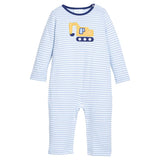 Little English Applique Romper - Excavator