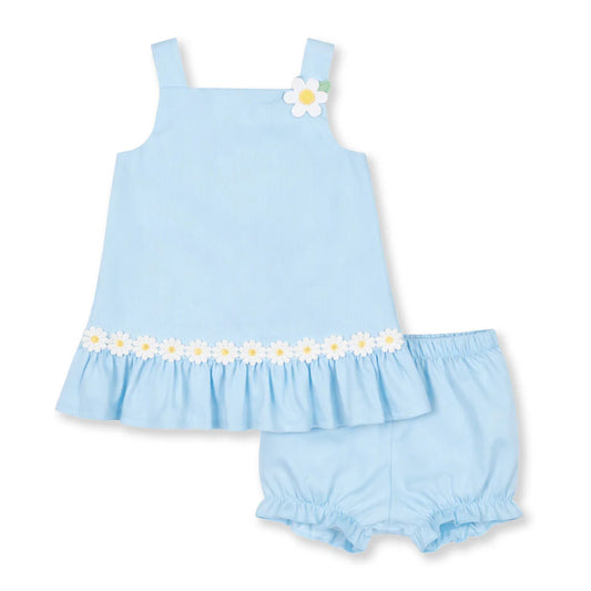 Pique Dress and Bloomers With Daisies