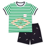 Florence Eiseman Knit Short Set With Baseball Field