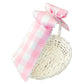 The Bow Next Door Pink Buffalo Check Easter Basket Bow