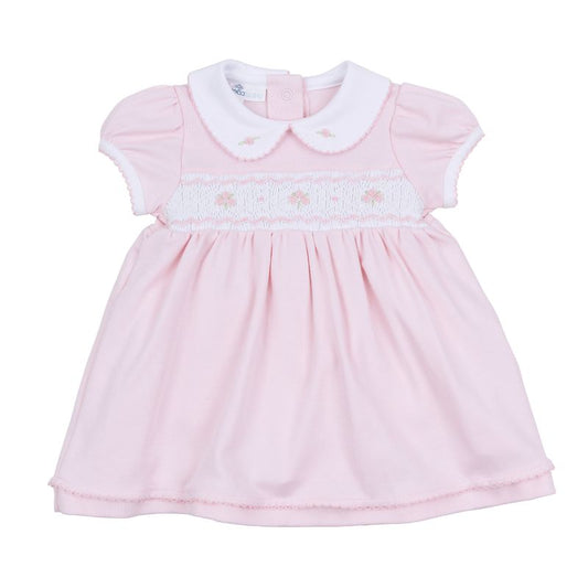 Magnolia Baby Lillian Smocked Dress- Pink