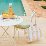 Striped Beach Bag- Sand Stripe