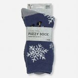 GOAT USA Santa Fuzzy Socks- Navy