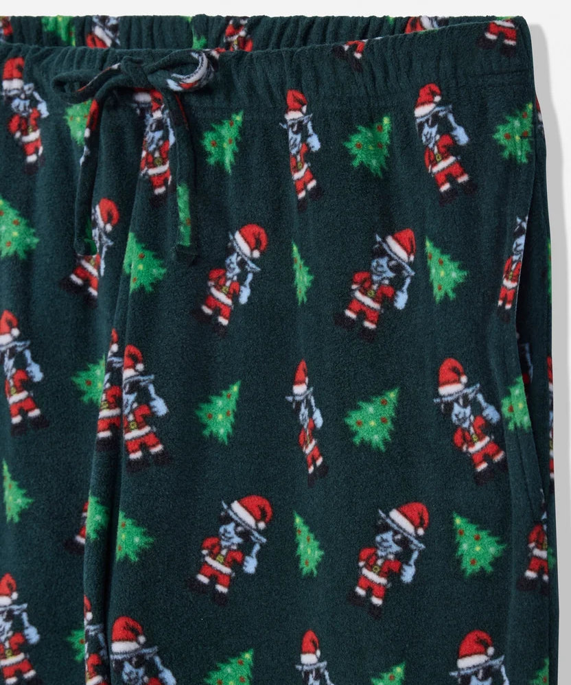 GOAT USA Santa Thumbs Up AOP Pajama Pants- Sage